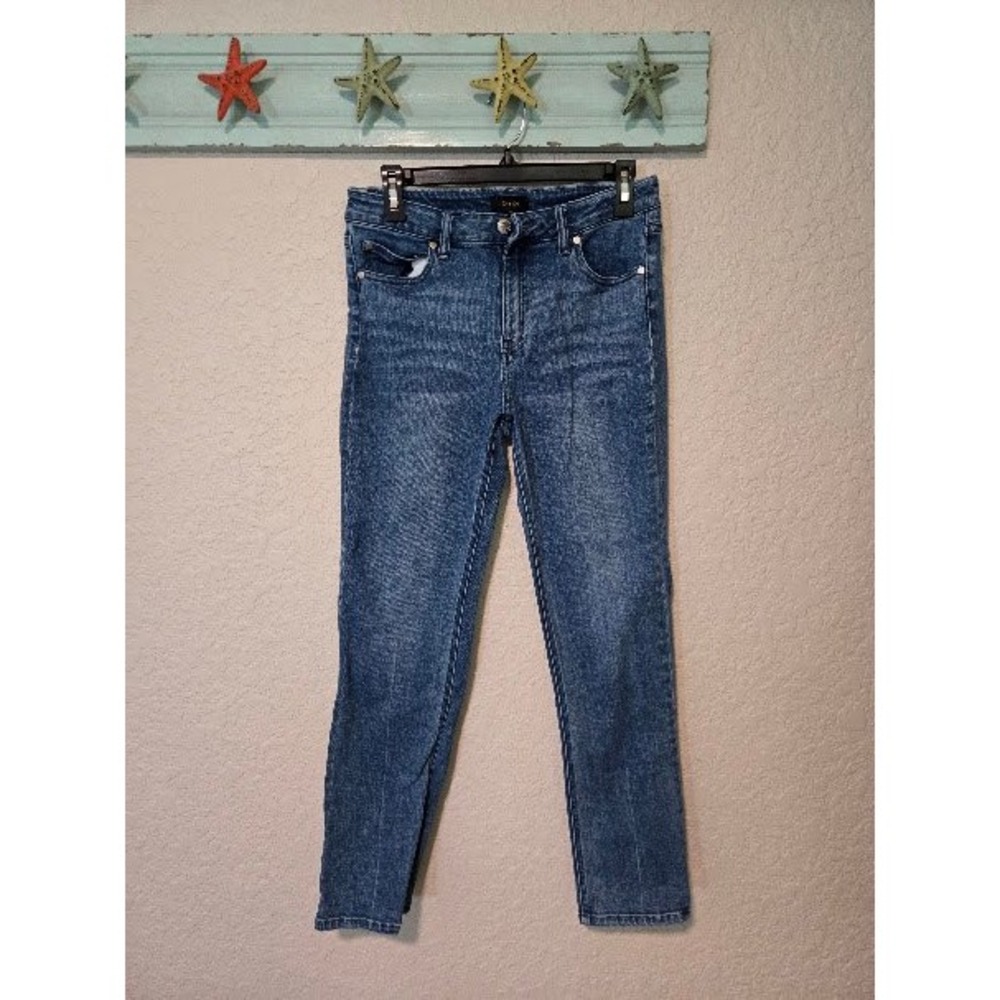 Quince Stretch Mid Rise Slim Straight Jeans